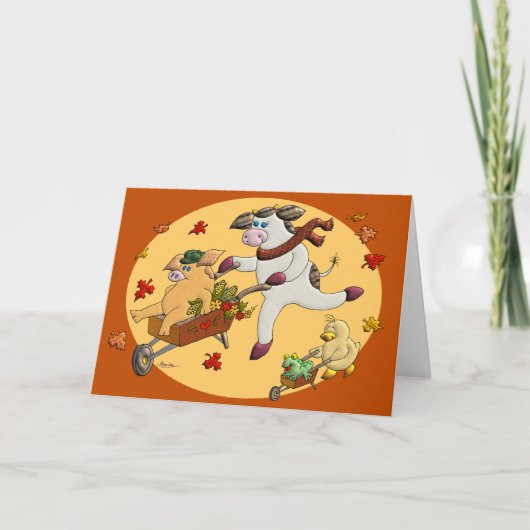 Your Carts Overflow With Abundance. Feestdagen Kaart (Voorkant)