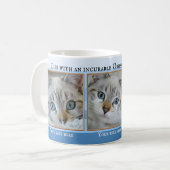 Your Cat Cat Foto's Blue Striped Mug Koffiemok (Voorkant links)