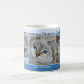 Your Cat Cat Foto's Blue Striped Mug Koffiemok (Center)