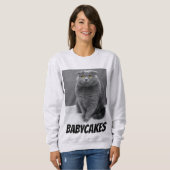 YOUR CAT PHOTO CUSTOM T-SHIRT SWEATSHIRT (Voorkant volledig)