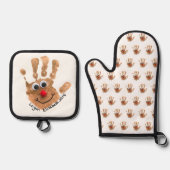 Your Child's Art Custom Printed on Ovenwant & Pannenlap Set (Voorkant)