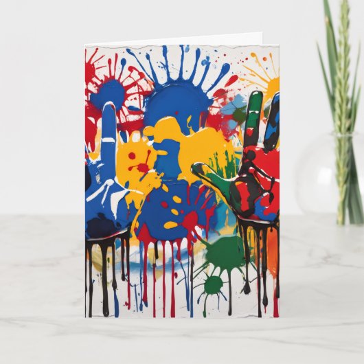 Your Childs Artwork One Of A Kind Personalized Kaart (Voorkant)