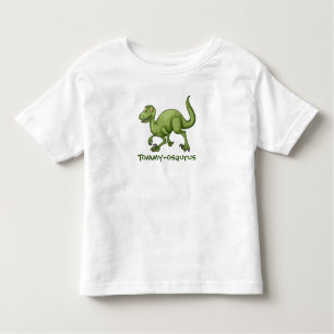 Your Child's Name Dinosaur Design Kinder Shirts