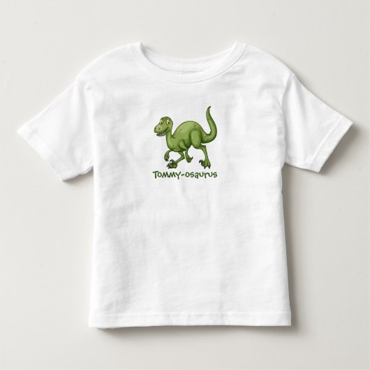 Your Child's Name Dinosaur Design Kinder Shirts (Voorkant)