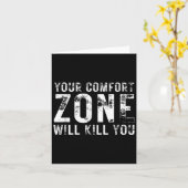 Your Comfort Zone Will Kill You Gym Motivational Y Kaart (Gele Bloem)