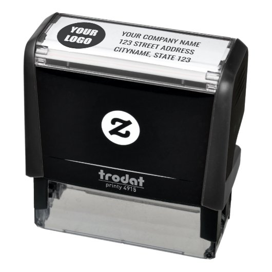 Your Company Logo Name Address Self-inking Stamp  Zelfinktende Stempel (Product)