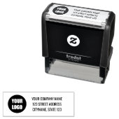 Your Company Logo Name Address Self-inking Stamp  Zelfinktende Stempel (In situ)