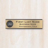 Your Company Logo Office Door Sign Faux Gold Deurbordje (Voorkant)