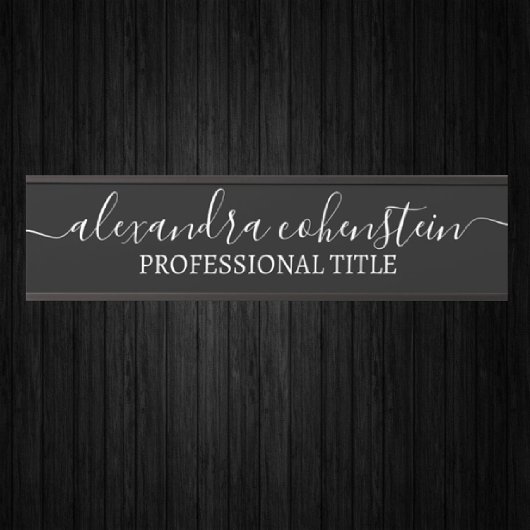 Your Company Office Door Sign Black and White Deurbordje