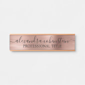 Your Company Office Door Sign Rose Gold Deurbordje (Voorkant)