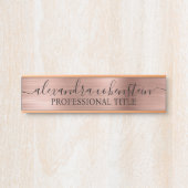 Your Company Office Door Sign Rose Gold Deurbordje (Voorkant)