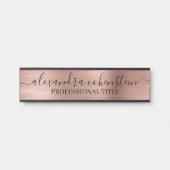 Your Company Office Door Sign Rose Gold Deurbordje (Voorkant)