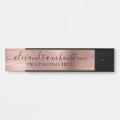 Your Company Office Door Sign Rose Gold Deurbordje (Voorkant)