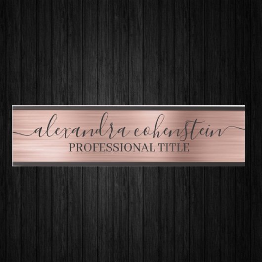 Your Company Office Door Sign Rose Gold Deurbordje