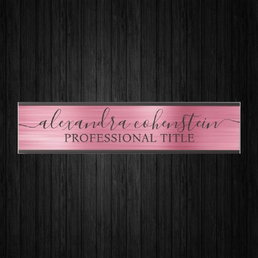 Your Company Office Door Sign Rose Gold Deurbordje