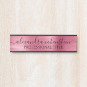 Your Company Office Door Sign Rose Gold Deurbordje (Voorkant)