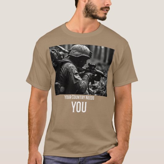 Your Country Needs You T-shirt (Voorkant)
