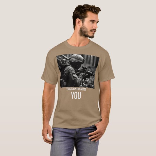 Your Country Needs You T-shirt (Voorkant volledig)
