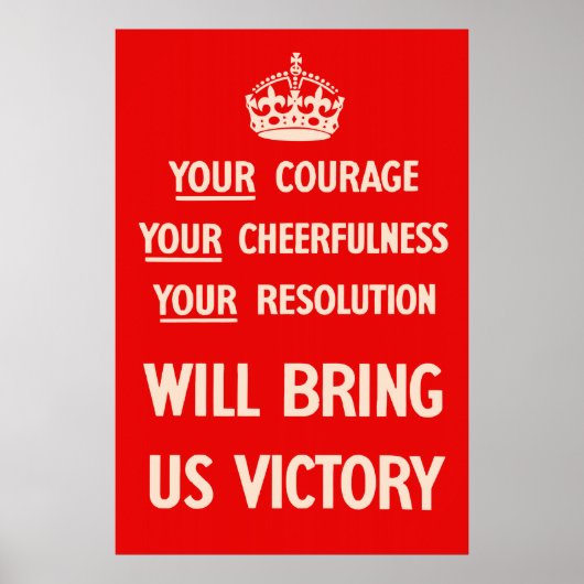 Your courage Your Cheerfulness Your Resolution Poster (Voorkant)