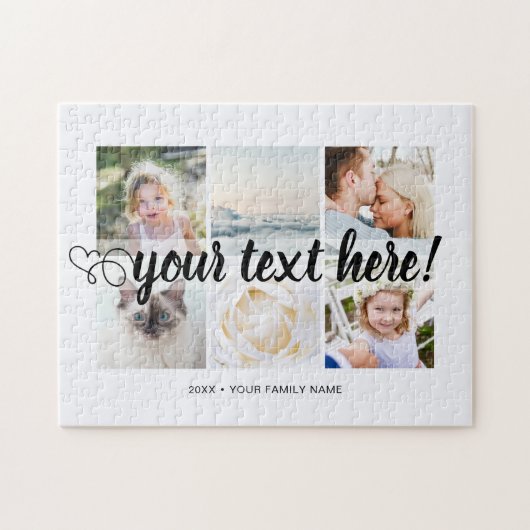 Your custom 6 photos collage and text legpuzzel (Horizontaal)