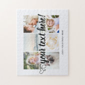 Your custom 6 photos collage and text legpuzzel (Verticaal)