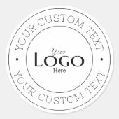 Your Custom Logo Ronde Sticker (Voorkant)