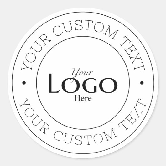 Your Custom Logo Ronde Sticker (Voorkant)