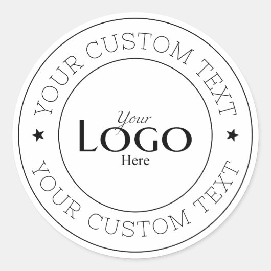 Your Custom Logo Ronde Sticker (Voorkant)