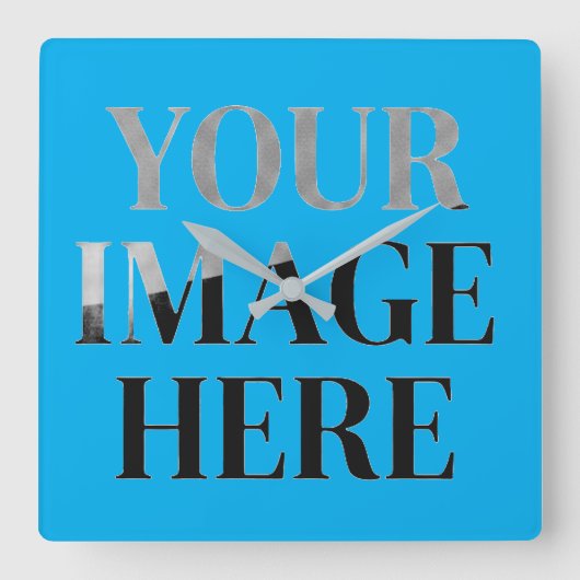 Your Custom Memory - Personalized Photo Placeholde Vierkante Klok (Voorkant)