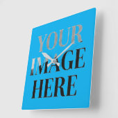 Your Custom Memory - Personalized Photo Placeholde Vierkante Klok (Hoek)