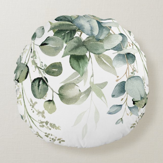 Your Custom Sturdy Spun Polyester Round Pouf Rond Kussen (Voorkant)