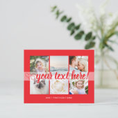 Your custom text 6 photos collage universal briefkaart (Staand voorkant)