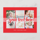 Your custom text 6 photos collage universal briefkaart (Voorkant)