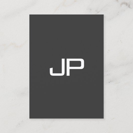 Your Custom Text Elegant Modern Monogram Mighty Visitekaartje (Achterkant)