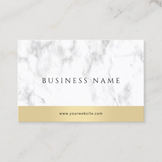 Your Custom Text Elegant Template Marble Gold Visitekaartje (Voorkant)