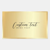 Your Custom Text Elegant Typography Gold Template Rechthoekige Sticker (Voorkant)