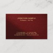 Your Custom Text Modern Elegant Professional Gold Visitekaartje (Achterkant)