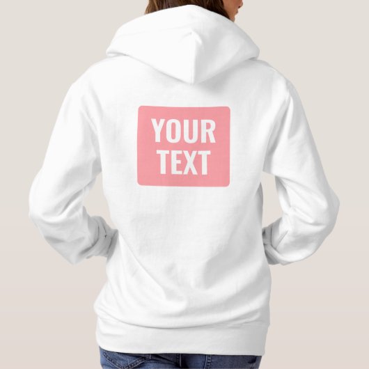 Your Custom Text Name Womens Front And Back Print Hoodie (Achterkant)