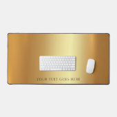 Your Custom Text or Name Elegant Gold Luxurious Bureaumat (Keyboard & Muis)