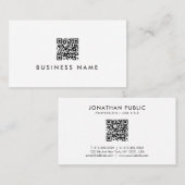 Your Custom Text QR Code Modern Simple Template Visitekaartje (Voorkant / Achterkant)