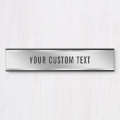 Your Custom Text Silver Template Create Your Own Deurbordje (Voorkant)