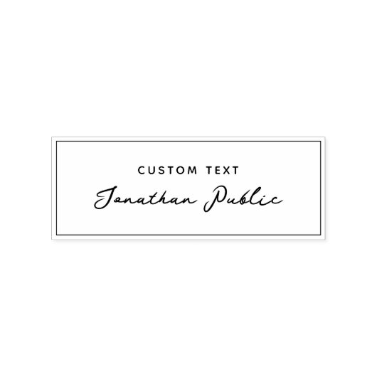 Your Custom Text Stylish Typography Script Name Rubberstempel (Afrduk)