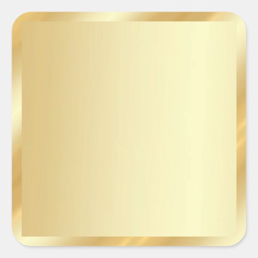 Your Custom Text Template Gold Blank Background Vierkante Sticker (Voorkant)