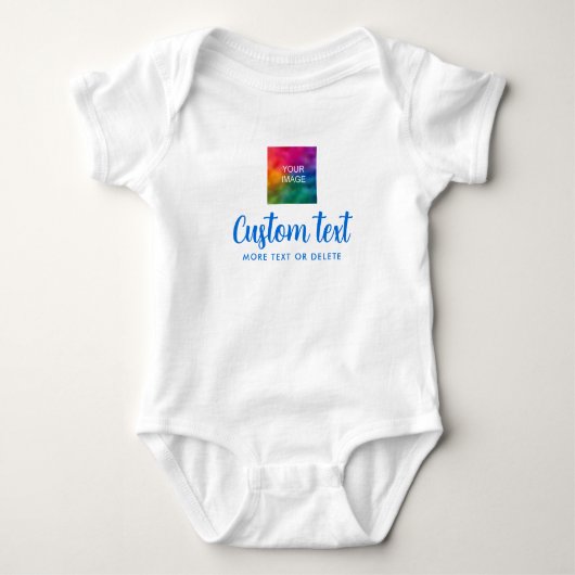 Your Custom Text Upload Image One-Pieces Unisex Romper (Voorkant)
