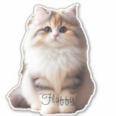 Your Cute Pet Custom Image Name Sticker (Voorkant)