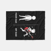 Your Dad My Dad Funny B Guitar Lover Musician Sarc Fleece Deken (Voorkant (Horizontaal))