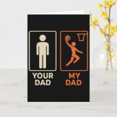 Your Dad My Dad Sketll Dunk Daughter Son Father's  Kaart (Gele Bloem)