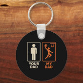 Your Dad My Dad Sketll Dunk Daughter Son Father's  Sleutelhanger (Voorkant)