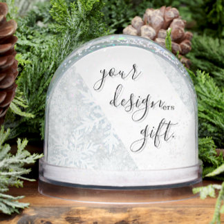 Your Design ers Gift, Golden Snowflake Snow Globe Sneeuwbol