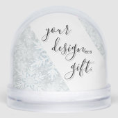 Your Design ers Gift, Golden Snowflake Snow Globe Sneeuwbol (Voorkant)